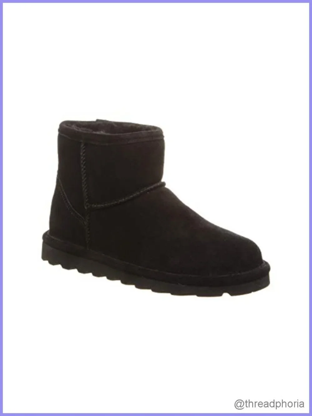 Women's Suede Slip-On Ankle Boots with Wool Lining & Rubber Sole